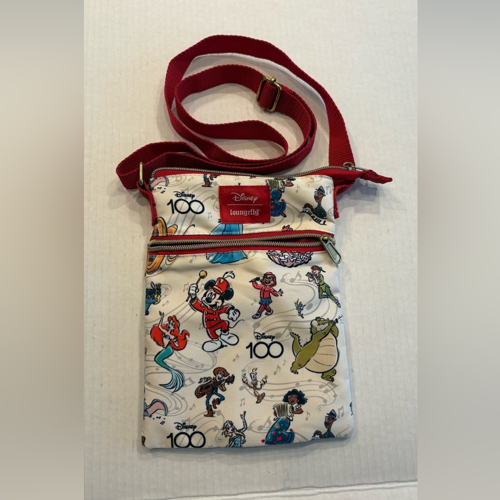Loungefly Disney Character Cream and Red Crossbody  Bag